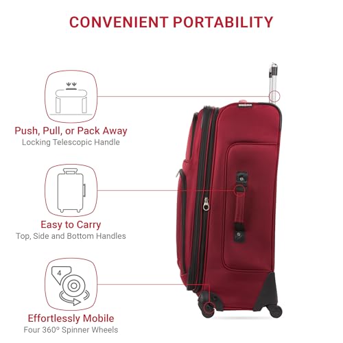 SwissGear Sion Softside Expandable Luggage, Burgundy - Business Traveler - Suitcase for Long Flights - 29-Inch  
SwissGe