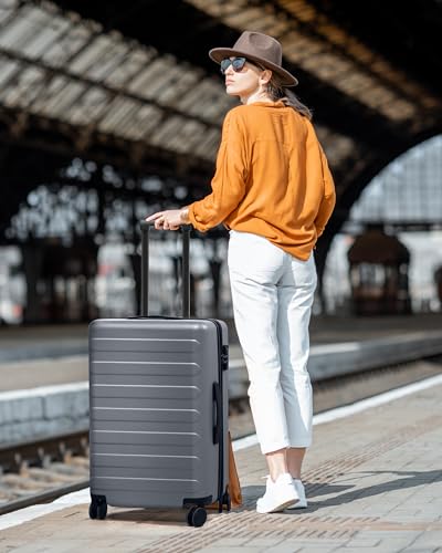 NINETYGO 20 Inch Expandable Hard Shell Carry On Luggage, Grey, TSA Approved for Lightweight Travel
NINETYGO Smooth Spinn