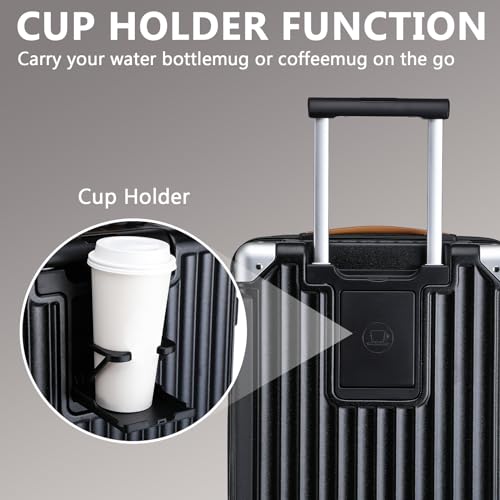  Joyway 28 Inch Spinner Hardside Suitcase for Travelers with TSA Locks and Cup Holder - Lightweight & TrolleyFriendly
| 