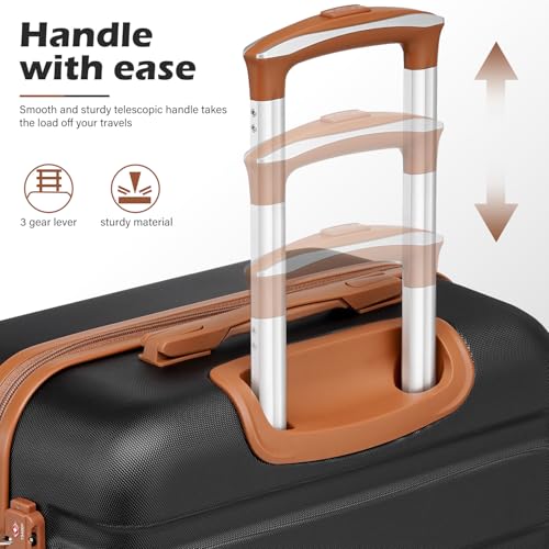  Coolife Suitcase Spinner 4 Piece Set for Light Travelers on Global Flights with TSA Lock and Lightweight Design
| Cooli