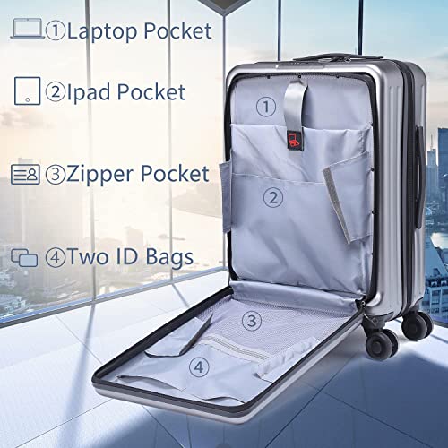 TydeCkare 20 Inch Lightweight ABS+PC Suitcase for Business Trips, Gray  
TydeCkare 45L Spinner Suitcase with TSA Lock, G