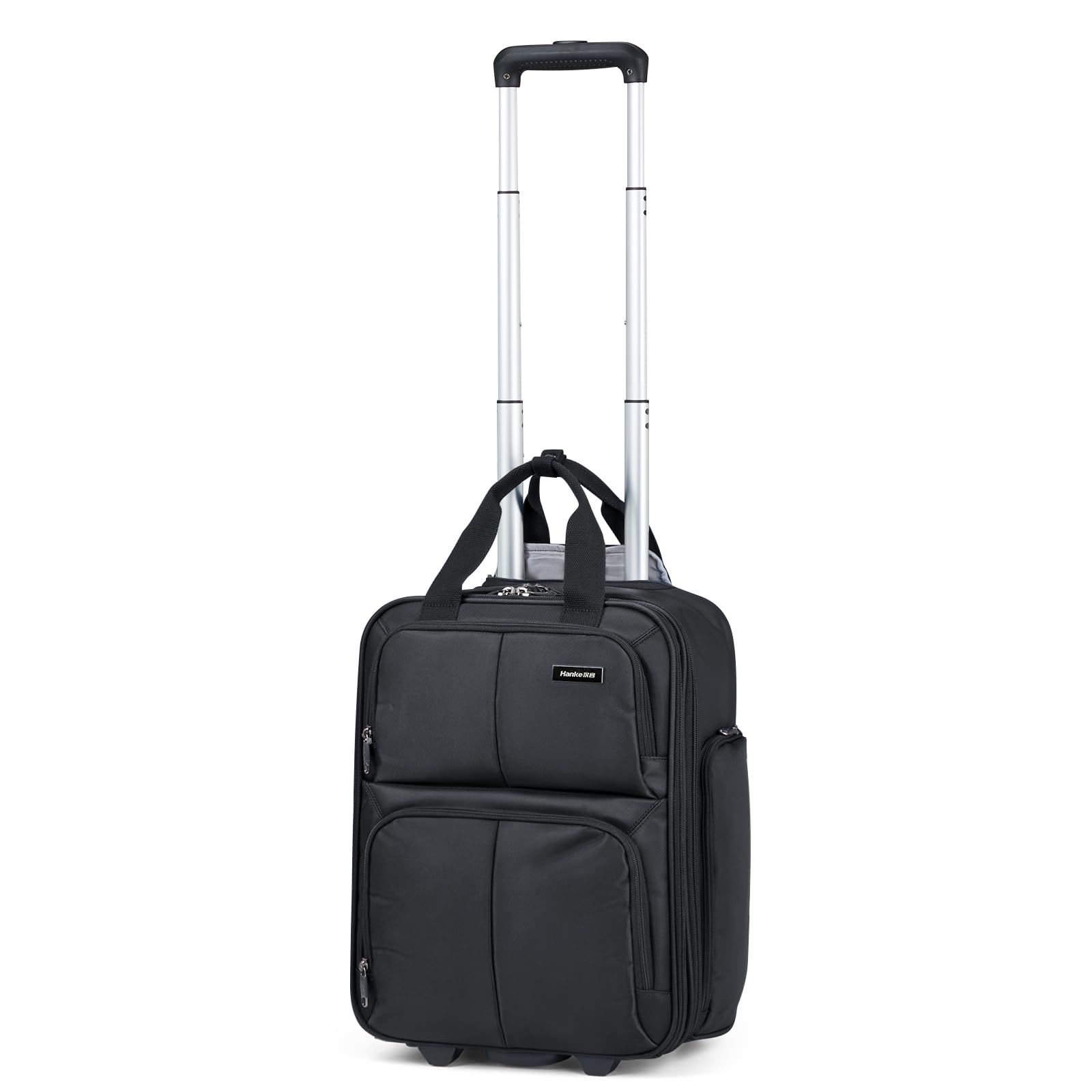  Hanke Softside Underseat Luggage Black 16-Inch Rollable Suitcase for Travel
| Hanke Softside Underseat Carry On Luggage