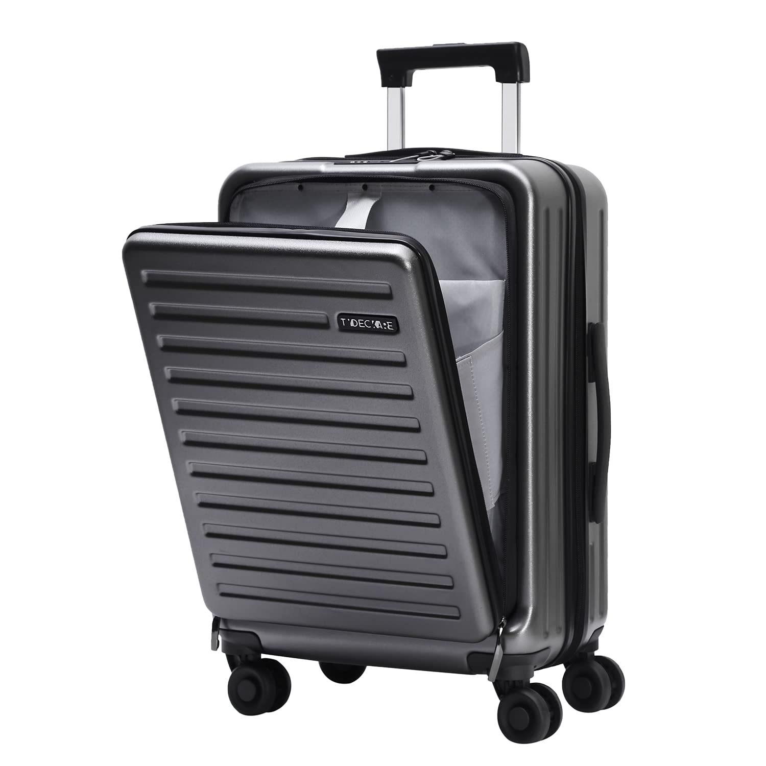 TydeCkare 20 Inch Lightweight ABS+PC Suitcase for Business Trips, Gray  
TydeCkare 45L Spinner Suitcase with TSA Lock, G