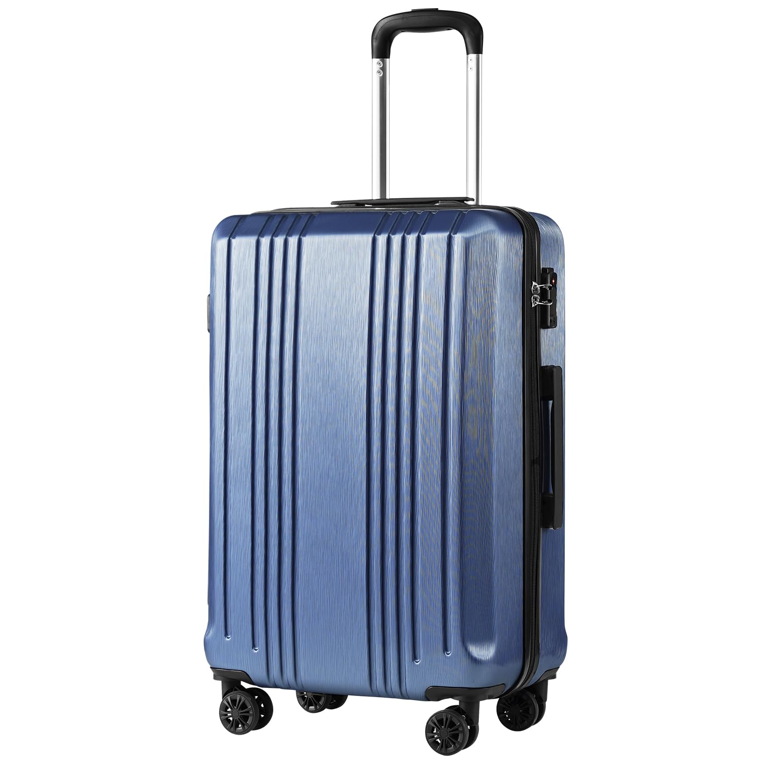 Coolife Spinner Suitcase for Travelers Global Recycled Standard Light and Portable 20in Suitcase (Ice Blue, S Size)  
Co