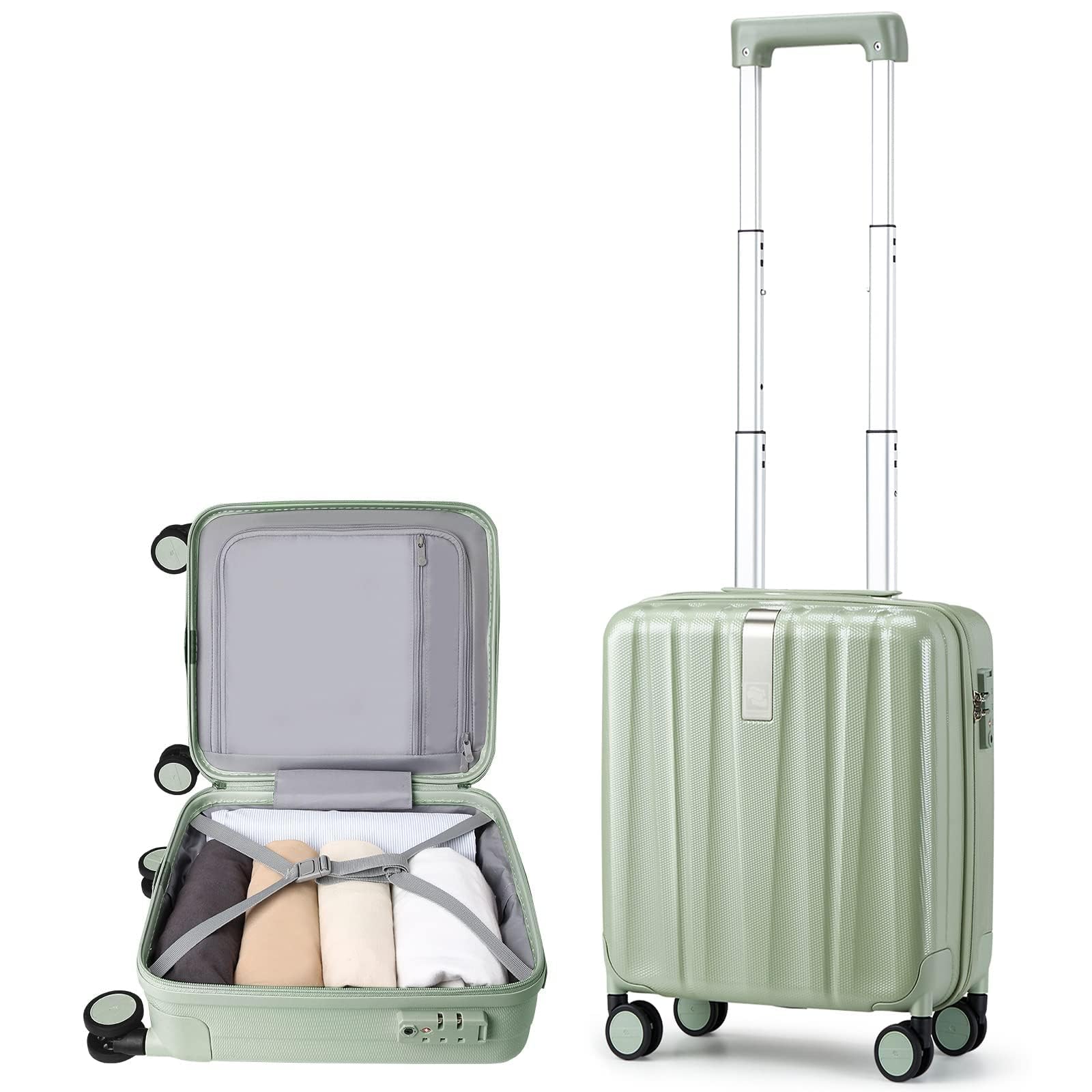  Hanke 14 Inch Underseat Carry On Luggage with Wheels for Travelers
| Hanke 14 Inch Hard Shell Suitcase with Wheels Ligh