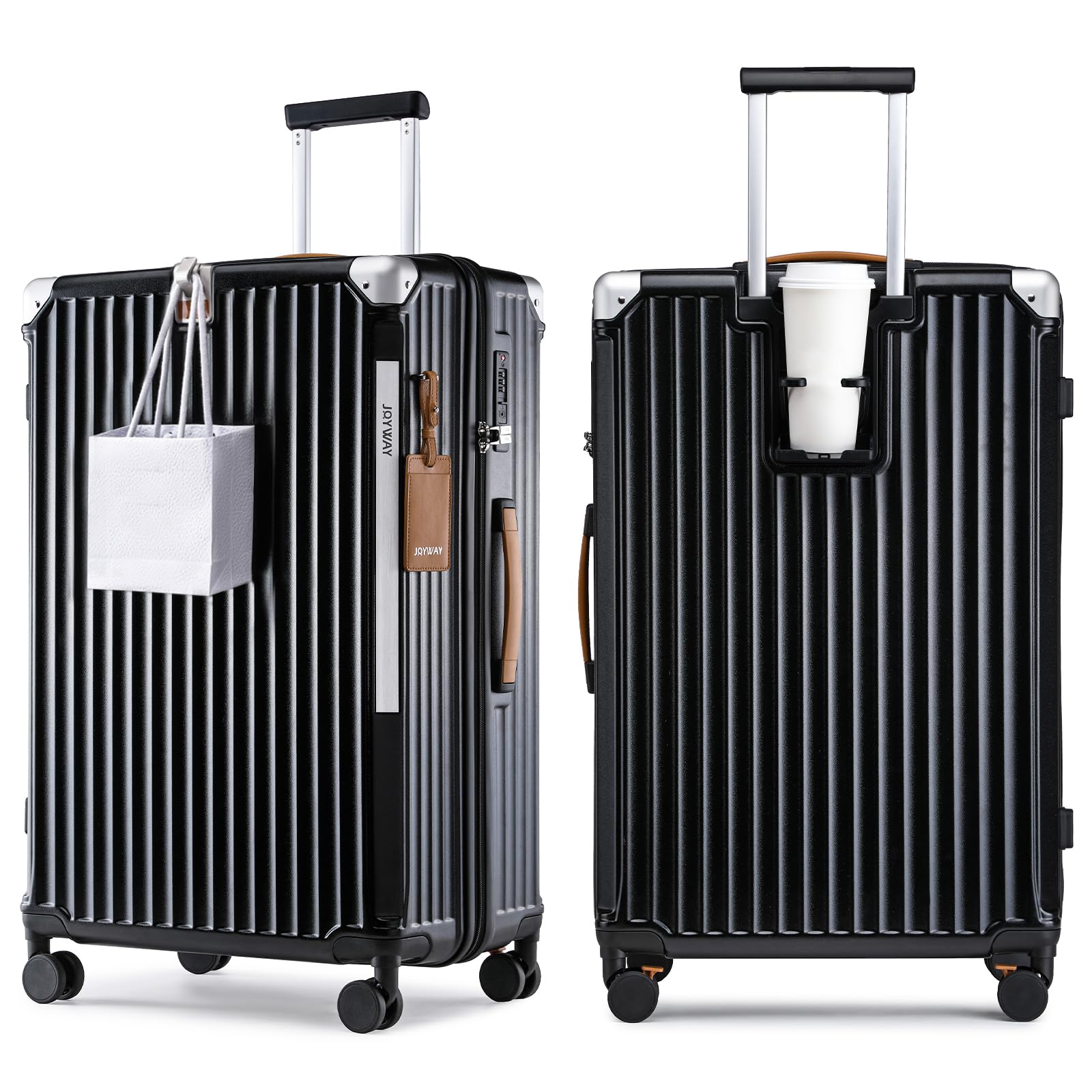  Joyway 28 Inch Spinner Hardside Suitcase for Travelers with TSA Locks and Cup Holder - Lightweight & TrolleyFriendly
| 