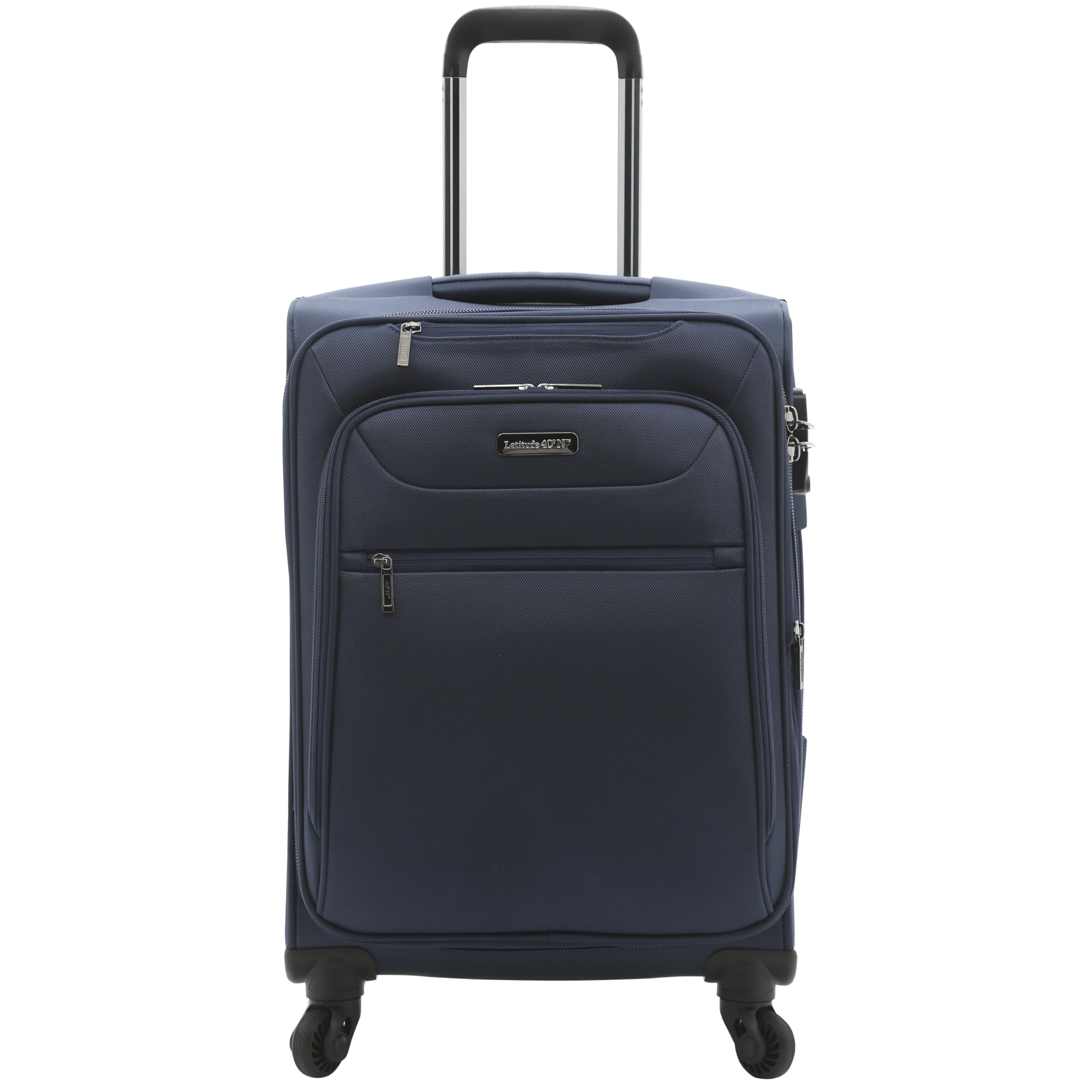 Travelers Club Explorer Expandable Luggage, Navy Blue, Suitcase for Travelers, Business and Vacation, Spacious Interior,