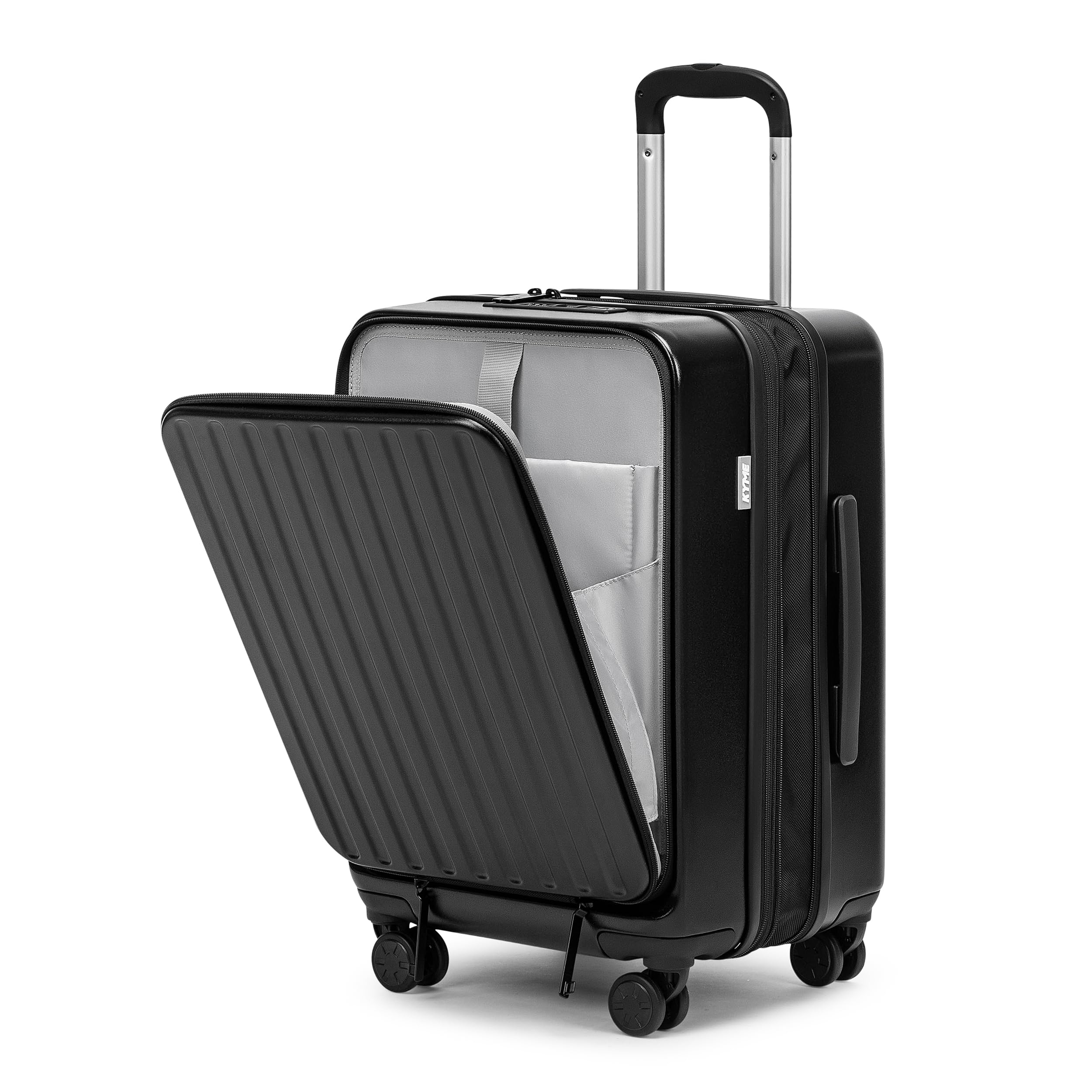  KYME Hardside Carry On Luggage Airline Approved with Laptop Compartment for Travelers (Black, Carry-On 20 Inch)
| KYME 
